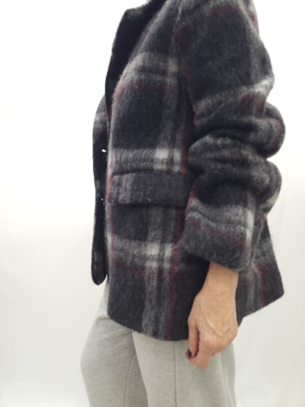 Blazer a quadri in lanacotta