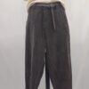 Pantalone baggy in velluto con cintura