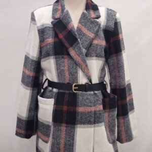 Giacca scozzese con cintura