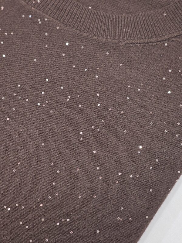 Maglia micro paillettes a maniche corte