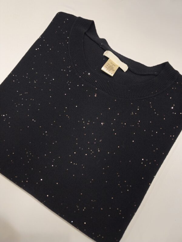 Maglia micro paillettes a maniche corte