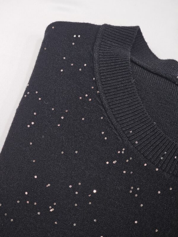 Maglia micro paillettes a maniche corte