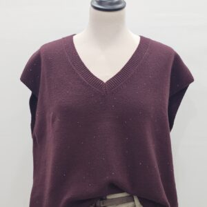 Magia gilet con micro paillettes