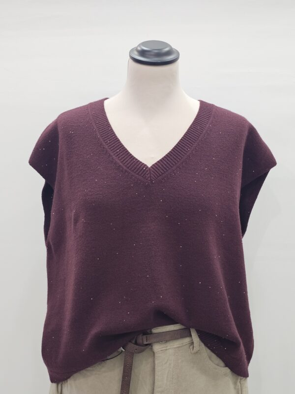 Magia gilet con micro paillettes