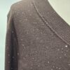 Maglia collo V con paillettes