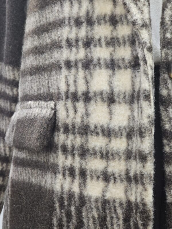 Giacca scozzese in lana cotta