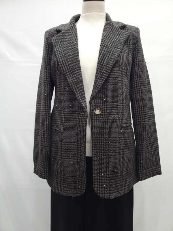 Blazer con micro paillettes
